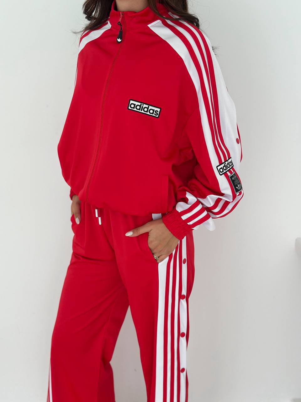 Çıtçıtlı Yan Şeritli Adidas Eşofman Takımı | Lessora Lessora