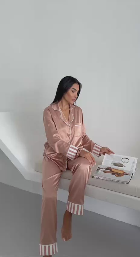 Pamuk Saten Pijama Takımı | Rahat & Şık Ev Giyim